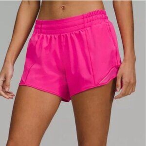 Lululemon Hotty Hot LR Short 4" Lined Shorts- Sonic Pink- Size 6